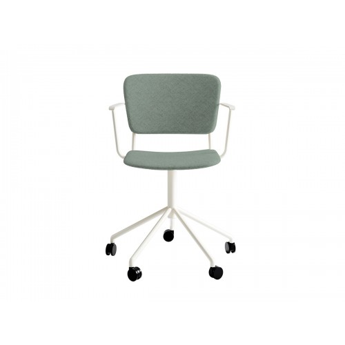 포지아 모노 오피스 체어 with 스위블 Base and 암레스트 - Fully Upholstered Fogia Mono Office Chair Swivel Armrests 03710