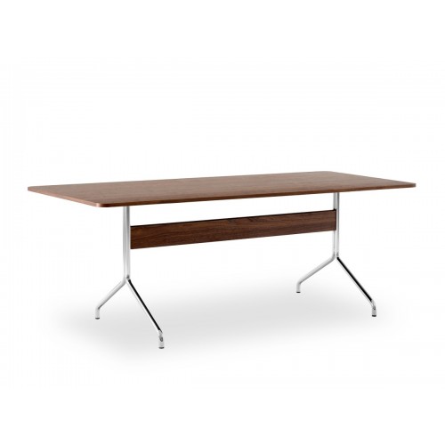 앤트레디션 PAV일리오N 다이닝 테이블 - 크롬 베이스 leng_th: 160cm &Tradition Pavilion Dining Table Chrome Base Length: 03490