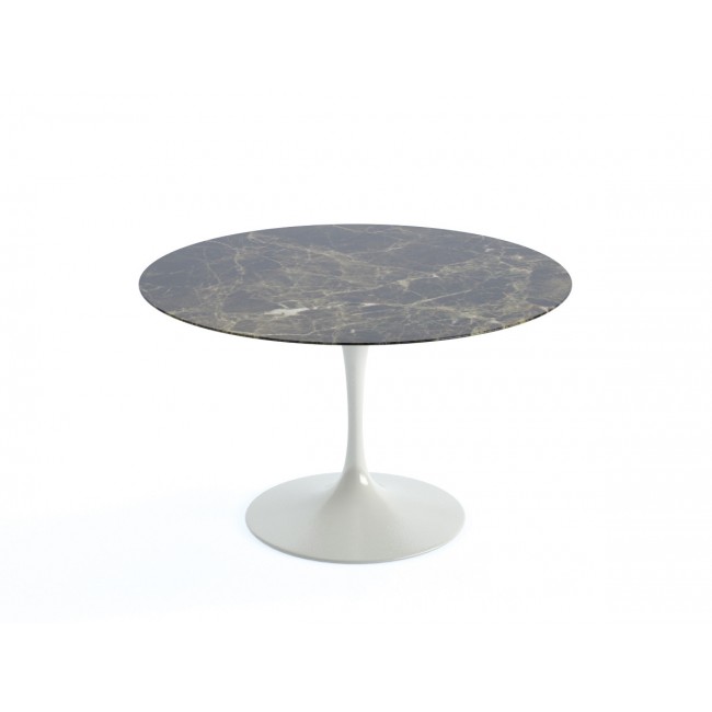 놀 사리넨 튤립 다이닝 테이블 - 120cm Diameter 마블 화이트 Base Knoll Studio Saarinen Tulip Dining Table Marble White 03107