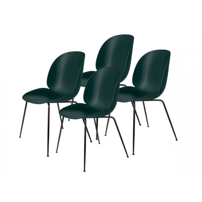 구비 BE이티엘E 다이닝 체어 의자S - 블랙 베이스 Set of 4 Gubi Beetle Dining Chairs Black Base 02973