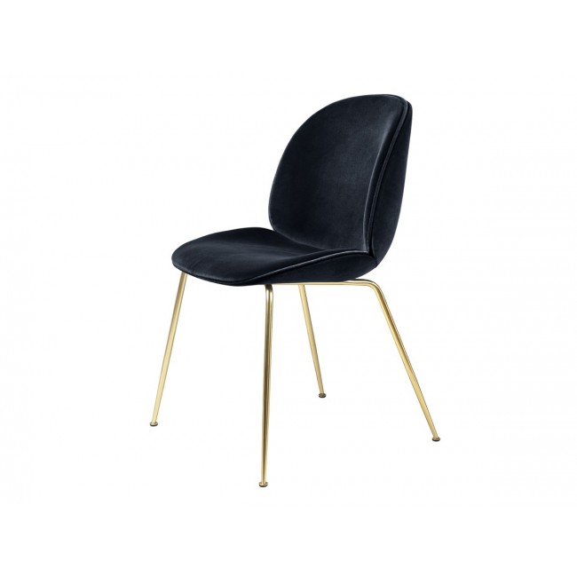 구비 BE이티엘E 다이닝 체어 의자 - Fully Upholstered 벨벳 브라스 Legs Gubi Beetle Dining Chair Velvet Brass 02966