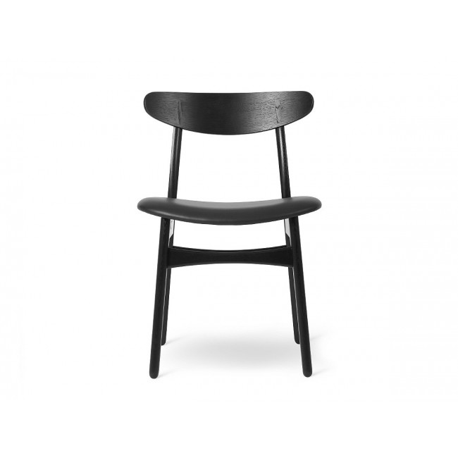 칼 한센 앤 선 CH30P 다이닝 체어 의자 - 레더 블랙 Painted Oak Carl Hansen & Son Dining Chair Leather Black 02857