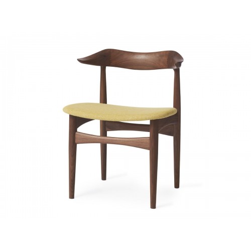 웜 노르딕 Cow Horn 다이닝 체어 월넛 프레임 Warm Nordic Dining Chair Walnut Frame 02657