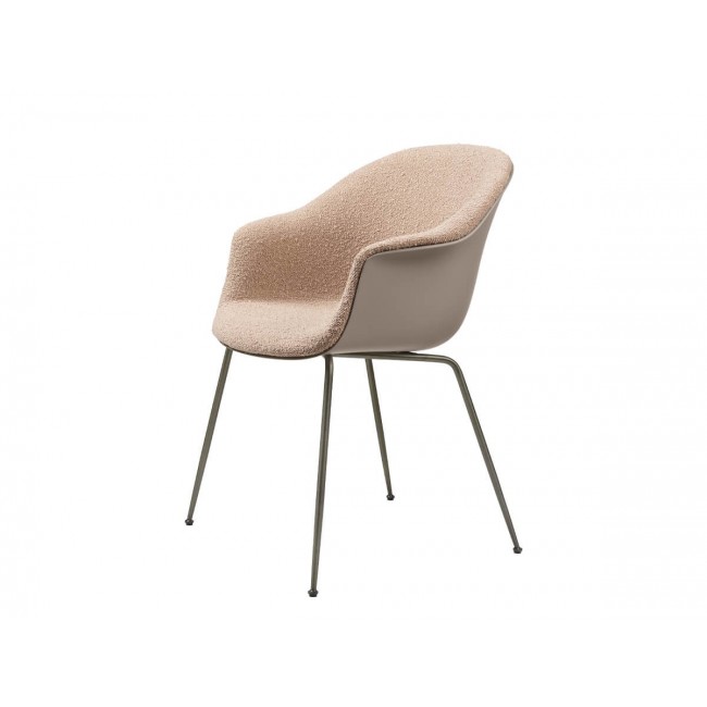 구비 Bat 다이닝 체어 의자 - 메탈 Base Front Upholstered Gubi Dining Chair Metal 02609