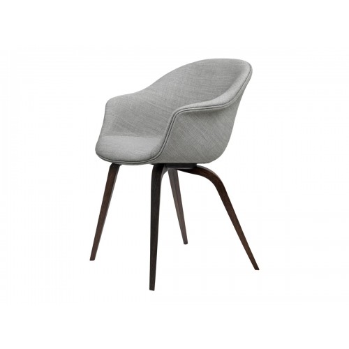 구비 Bat 다이닝 체어 의자 - Wood Base Fully Upholstered 스모크드 오크 Gubi Dining Chair Smoked Oak 02561