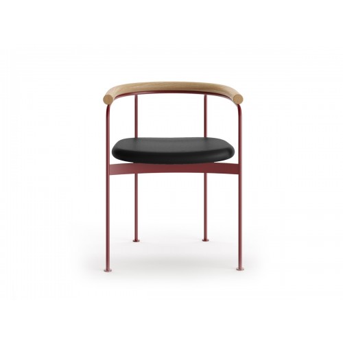 DK3 Baia 다이닝 체어 의자 - 레더 Rosso Red 프레임 Dining Chair Leather Frame 02532