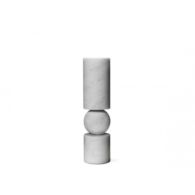 리 브룸 Fulcrum 촛대 - 화이트 마블 Height: 31cm Lee Broom Candlestick White Marble 04633