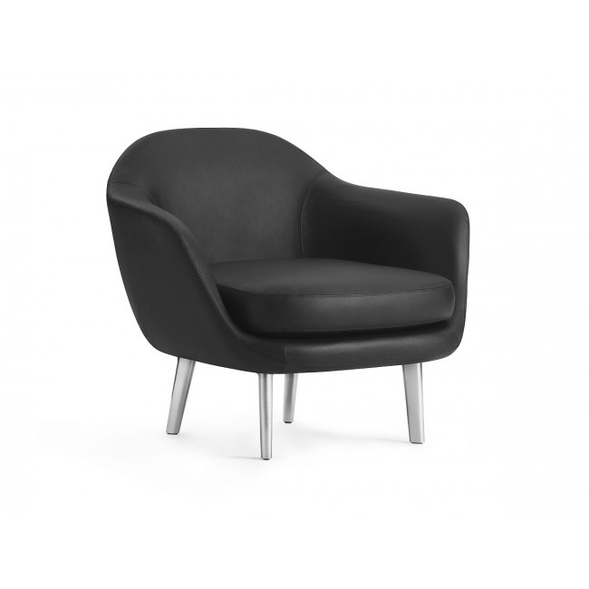 노만코펜하겐 Sum 암체어 팔걸이 의자 - 레더 블랙 알루미늄 Legs Normann Copenhagen Armchair Leather Black Aluminium 01034