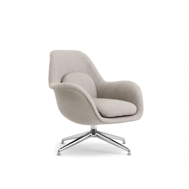 프레데리시아 Swoon Petit 라운지체어 with 스위블 Base 알루미늄 베이스 Fredericia Lounge Chair Swivel Aluminium 01026