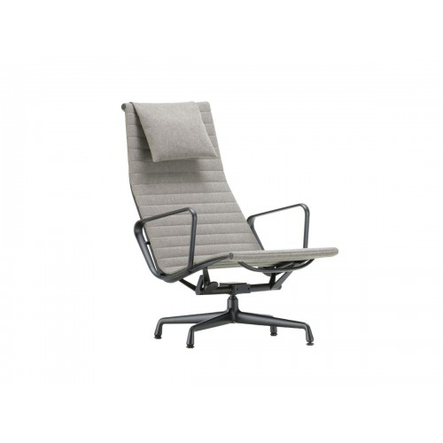 비트라 임스 EA 124 알루미늄 체어 의자 - 블랙 프레임 and 오토만 Vitra Eames Aluminium Chair Black Frame Ottoman 00770