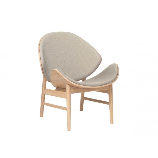 웜 노르딕 The 오렌지 라운지체어 - Fully Upholstered 스모크드 오크 프레임 Warm Nordic Orange Lounge Chair Smoked Oak Frame 00762