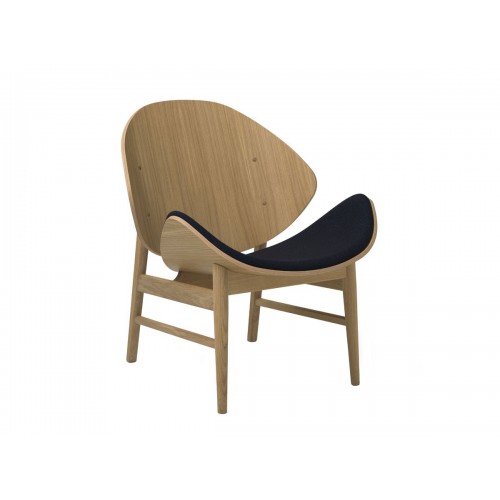 웜 노르딕 The 오렌지 라운지체어 - Seat Upholstered 스모크드 오크 프레임 Warm Nordic Orange Lounge Chair Smoked Oak Frame 00758