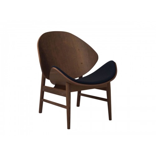 웜 노르딕 The 오렌지 라운지체어 - Seat Upholstered 스모크드 오크 프레임 Warm Nordic Orange Lounge Chair Smoked Oak Frame 00758
