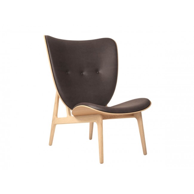 노르11 코끼리 라운지체어 - Vintage 레더 블랙 Stained Oak NORR11 Elephant Lounge Chair Leather Black 00700