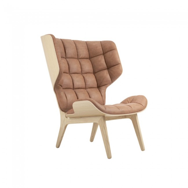 노르11 Mammoth 체어 의자 - Vintage 레더 블랙 Stained Oak NORR11 Chair Leather Black 00696