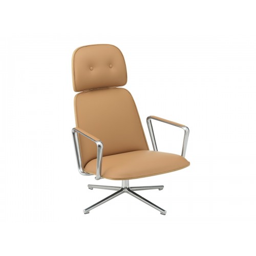 노만코펜하겐 Pad 라운지체어 High 스위블 - 레더 Normann Copenhagen Lounge Chair Swivel Leather 00676