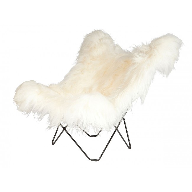 쿠에로 Design Sheepskin 버터플라이 체어 의자 - Iceland 마리포사 Cuero Butterfly Chair Mariposa 00577