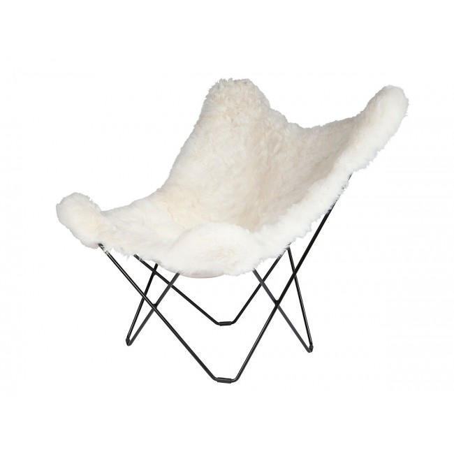 쿠에로 Design Sheepskin 버터플라이 체어 의자 - Iceland 마리포사 Cuero Butterfly Chair Mariposa 00577