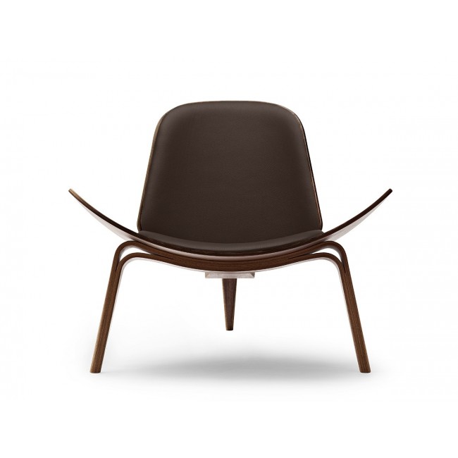 칼 한센 앤 선 CH07 Shell 체어 의자 - 레더 화이트 오일 오크 Carl Hansen & Son Chair Leather White Oiled Oak 00516