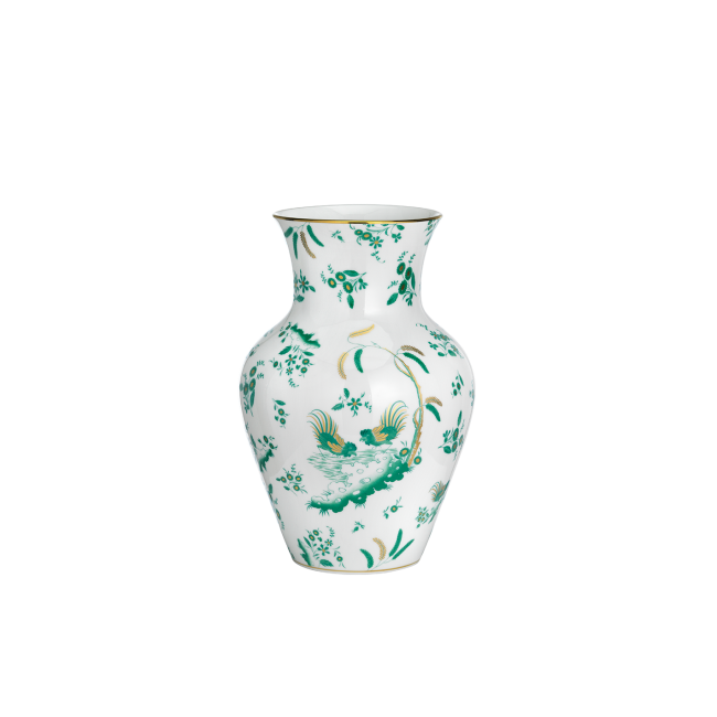 지노리 1735 Small Ming 화병 꽃병 Oro di Doccia Giada Ginori Vase 01101