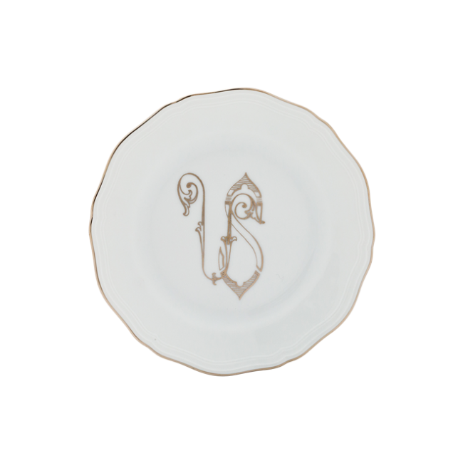 지노리 1735 브레드 접시 Corona 모노GRAM platino Ginori Bread plate Monogram 00164
