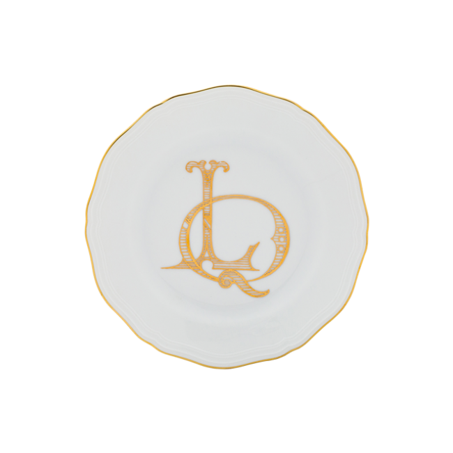 지노리 1735 브레드 접시 Corona 모노GRAM oro Ginori Bread plate Monogram 00128