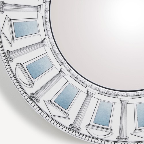 포르나세티 프레임 with convex 거울 Architettura Celeste Fornasetti Frame with convex mirror Architettura Celeste 00444