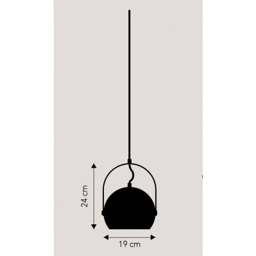 프랜슨 Ball 250 펜던트 조명/식탁등 with handle 매트 블랙 Frandsen Ball 250 pendant light with handle Matted black 37688
