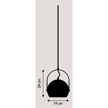 프랜슨 Ball 190 펜던트 조명/식탁등 with handle 매트 블랙 Frandsen Ball 190 pendant light with handle Matted black 37687