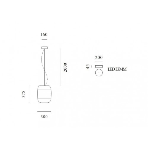 프란디나 Gong S3 LED Dim 실버 / 크리스탈 Prandina Gong S3 LED Dim Silver / Crystal 36859