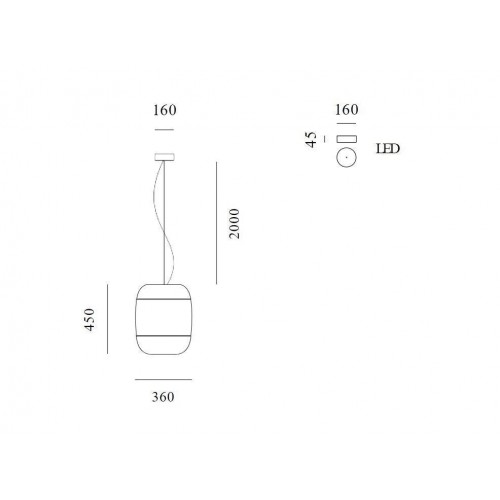 프란디나 Gong S5 LED Dim 실버 / 크리스탈 Prandina Gong S5 LED Dim Silver / Crystal 36851