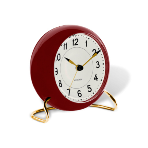로젠달 Timepieces Station 테이블 시계 Red Rosendahl Table Clock 03549