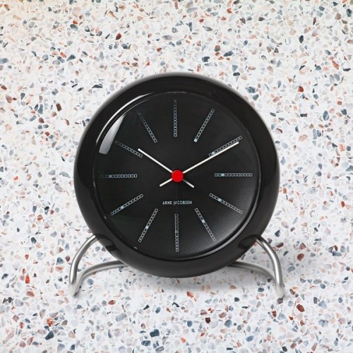 로젠달 Timepieces Bankers 테이블 시계 블랙 Rosendahl Table Clock Black 03488