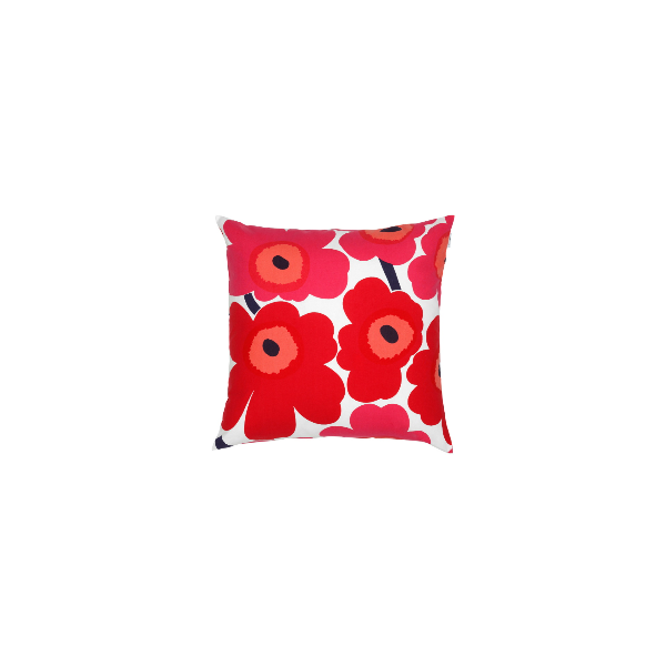 마리메꼬 Pieni Unikko 쿠션 커버 50 x cm 화이트/RED Marimekko cushion cover cm  White/Red 01629