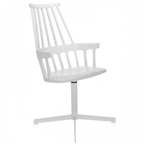 카르텔 콤백 회전형 스위블 체어 화이트 Kartell Comback Swivel Chair White 01516