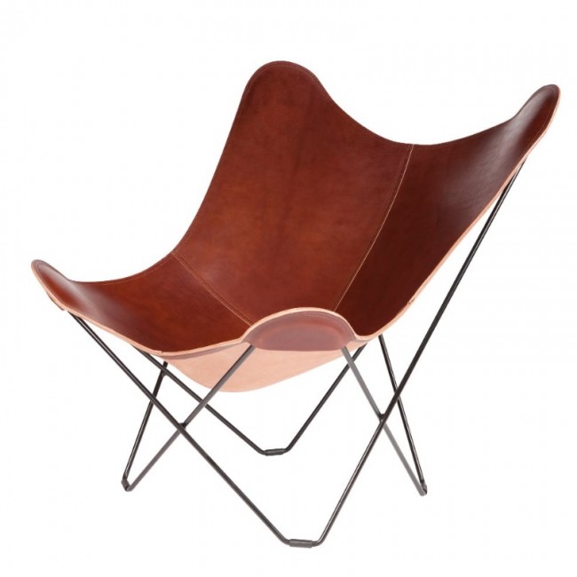 쿠에로 Design 레더 버터플라이 체어 의자 – Pampa 마리포사 Cuero Leather Butterfly Chair Mariposa 00978