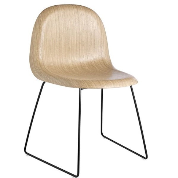 구비 3D Un - Upholstered Sledge Base 체어 의자 Gubi Chair 00346
