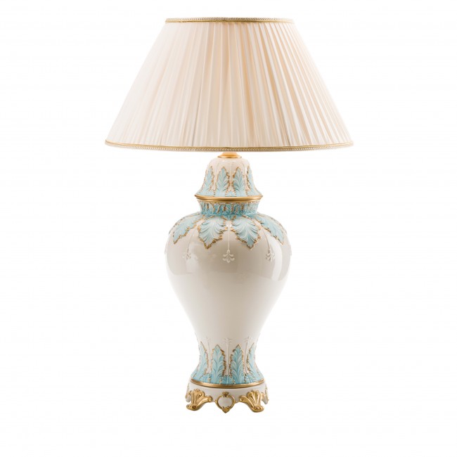 Cattin Porcellane 터쿼이즈 Leaves Lamp 17607