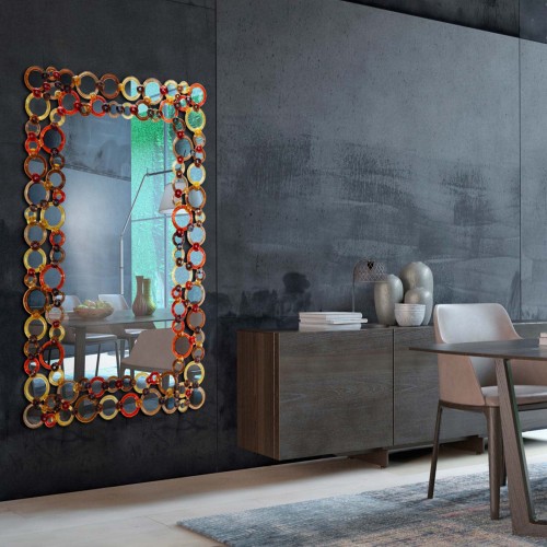 Ongaro & Fuga Cerchi Color 직사각형 Wall 거울 17126