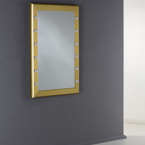 Unica Luxury Lighted Mirrors SP 골드 직사각형 Wall 거울 17030