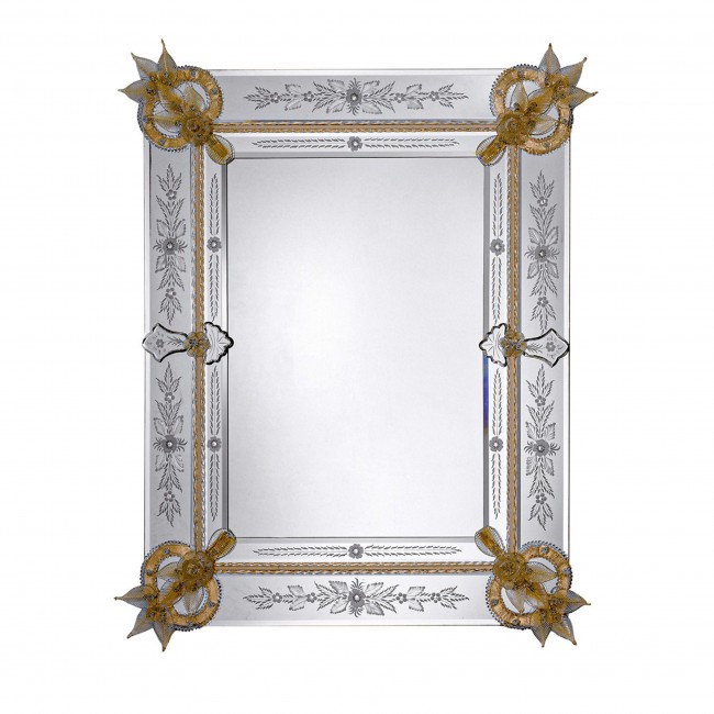 Fratelli Tosi Santi 직사각형 Murano 글라스 거울 17013