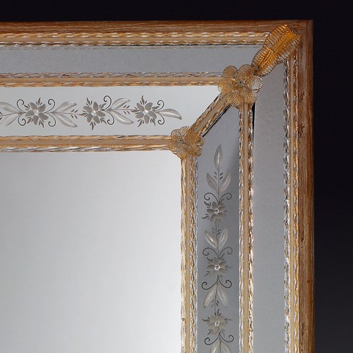 Fratelli Tosi Da Mula 직사각형 Murano 글라스 거울 17011