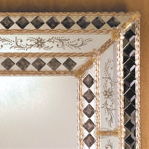 Fratelli Tosi Colleoni 직사각형 Murano 글라스 거울 17010