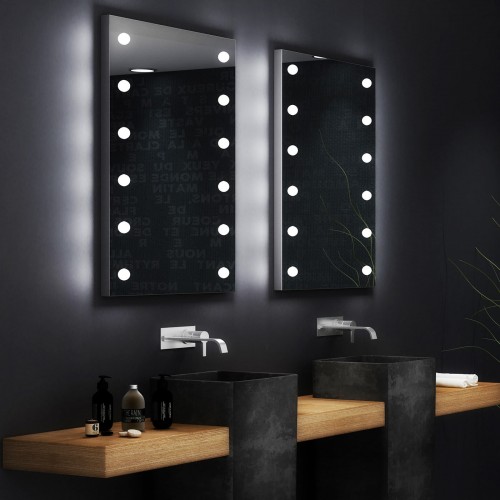 Unica Luxury Lighted Mirrors MDE 프레임LESS 직사각형 Wall 거울 16856