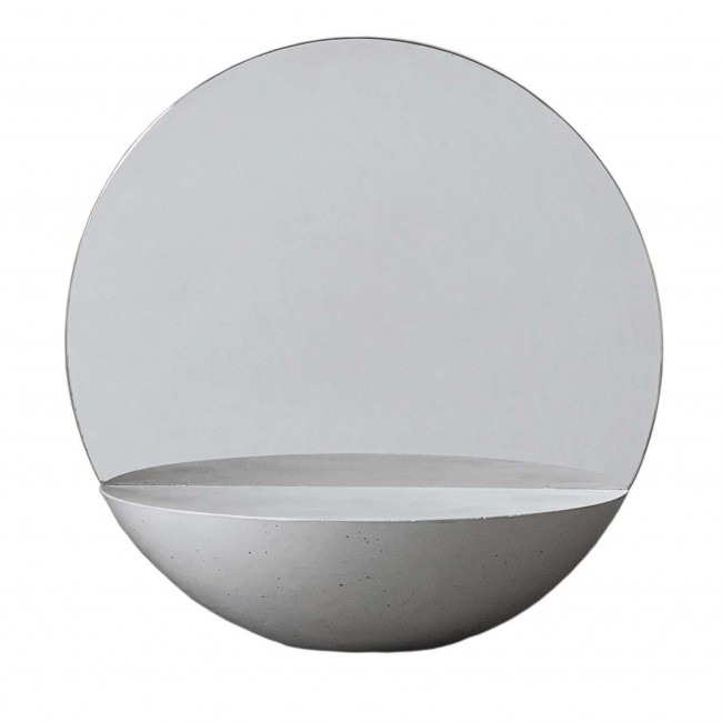 Forma & Cemento D30 더블-사이드D 테이블 거울 in 화이트 16293