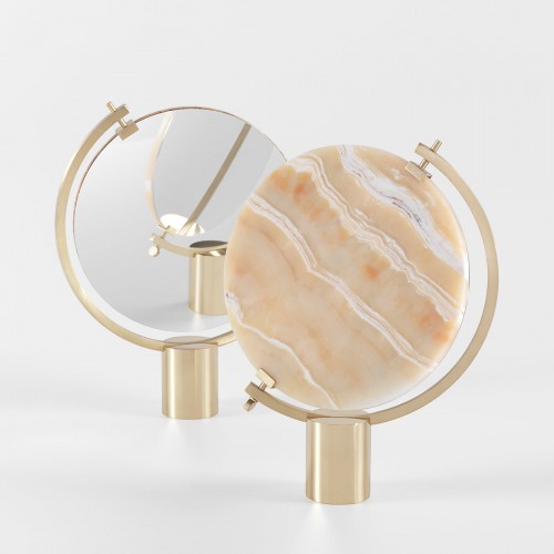JCP Universe Naia 테이블TOP 거울 in Honey Onyx Marble by CTRLZAK 16284