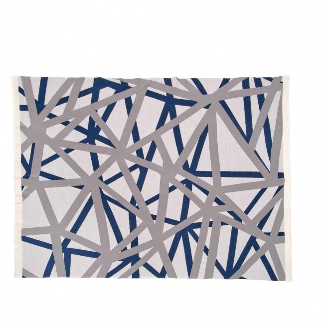 Roberta Licini Cobweb 화이트/GRAY/블루 담요 블랭킷 16108