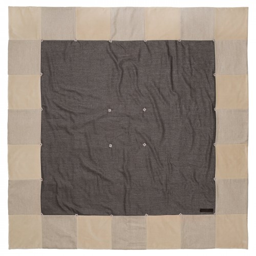 Tre Palma Blanched Almond and Ivory Throw 16103