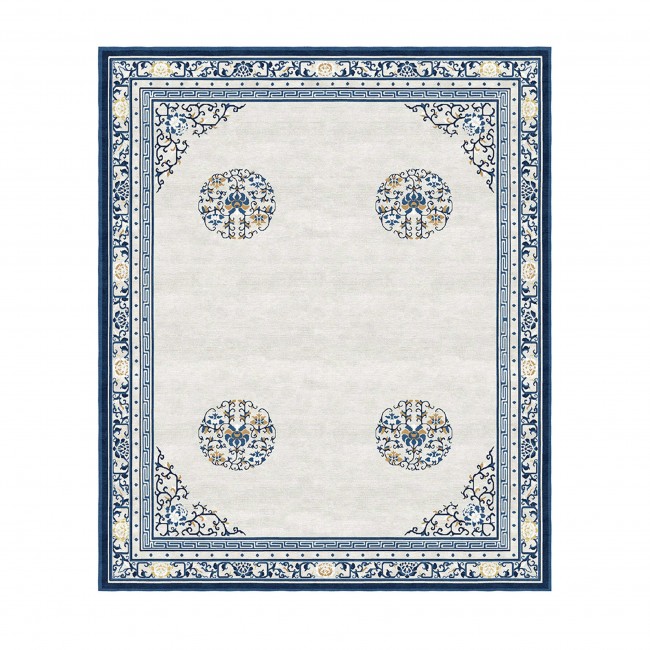 Tapis Rouge Chinoiserie 콜렉션 Floating Lotus Gray Cloud 러그 15560
