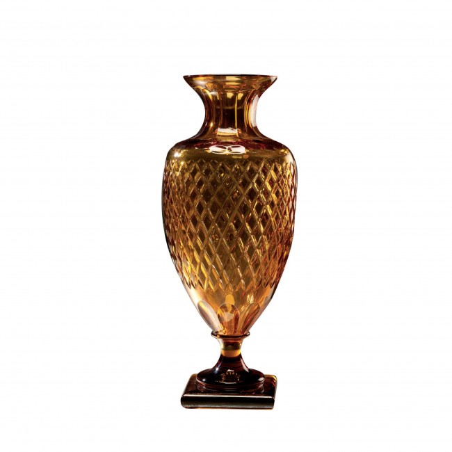 Nuova Cev Amphora 크리스탈 화병 꽃병 in Amber 14943